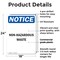 Signmission Non-Hazardous Waste OSHA Notice Sign, Plastic, 18in W x 24in L, 2PK OS-2PACK-NS-P-1824-V-15078 - alternate 4